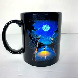 Harley Davidson Wolf 3D Logo Inside Coffee Mug Cup VTG 2000 Official Licensed